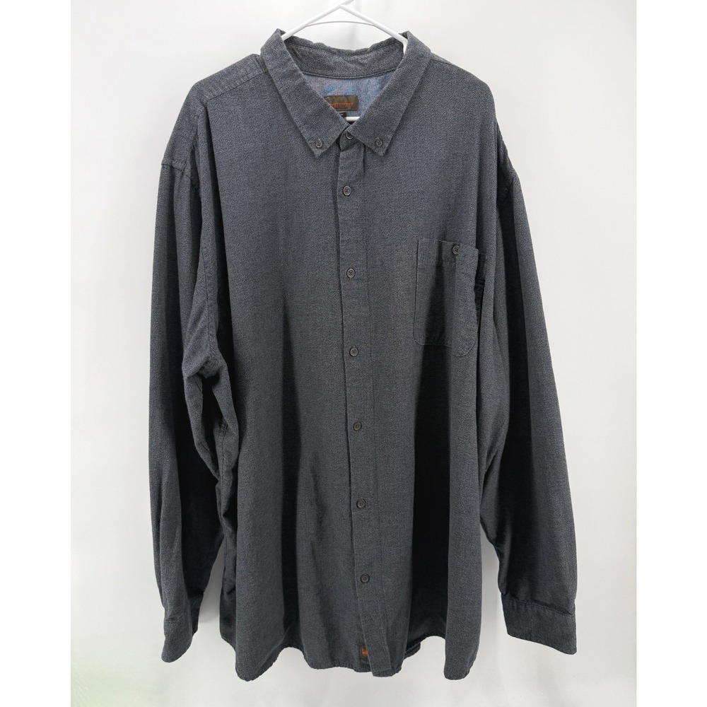 Northwest Territory Shirt Men 4XLT Gray Outdoor Cotton Long Sleeve Button Up EUC